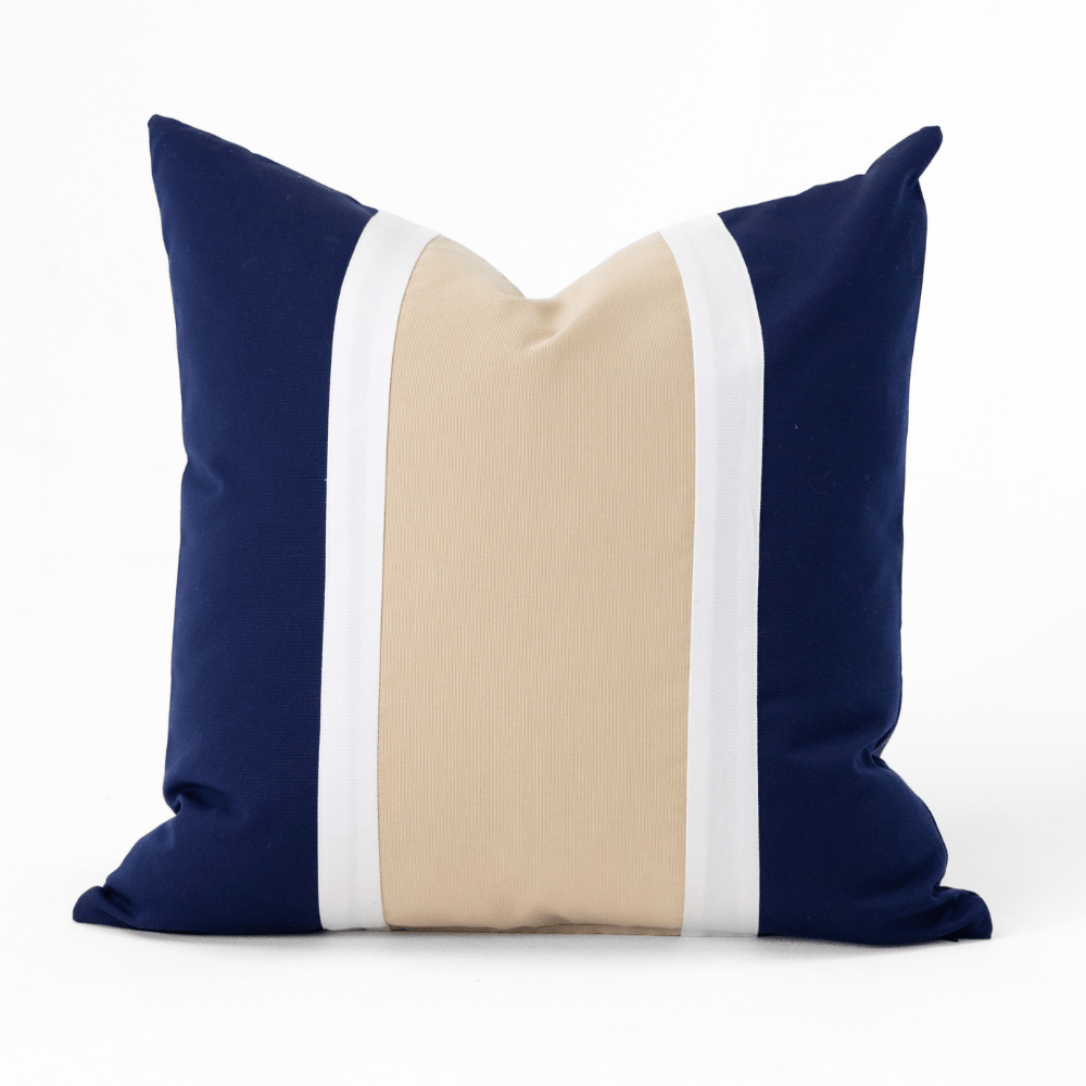 Bandhini Design House Outdoor Outdoor Nautical Regent Navy Medium Cushion 50 x 50cm