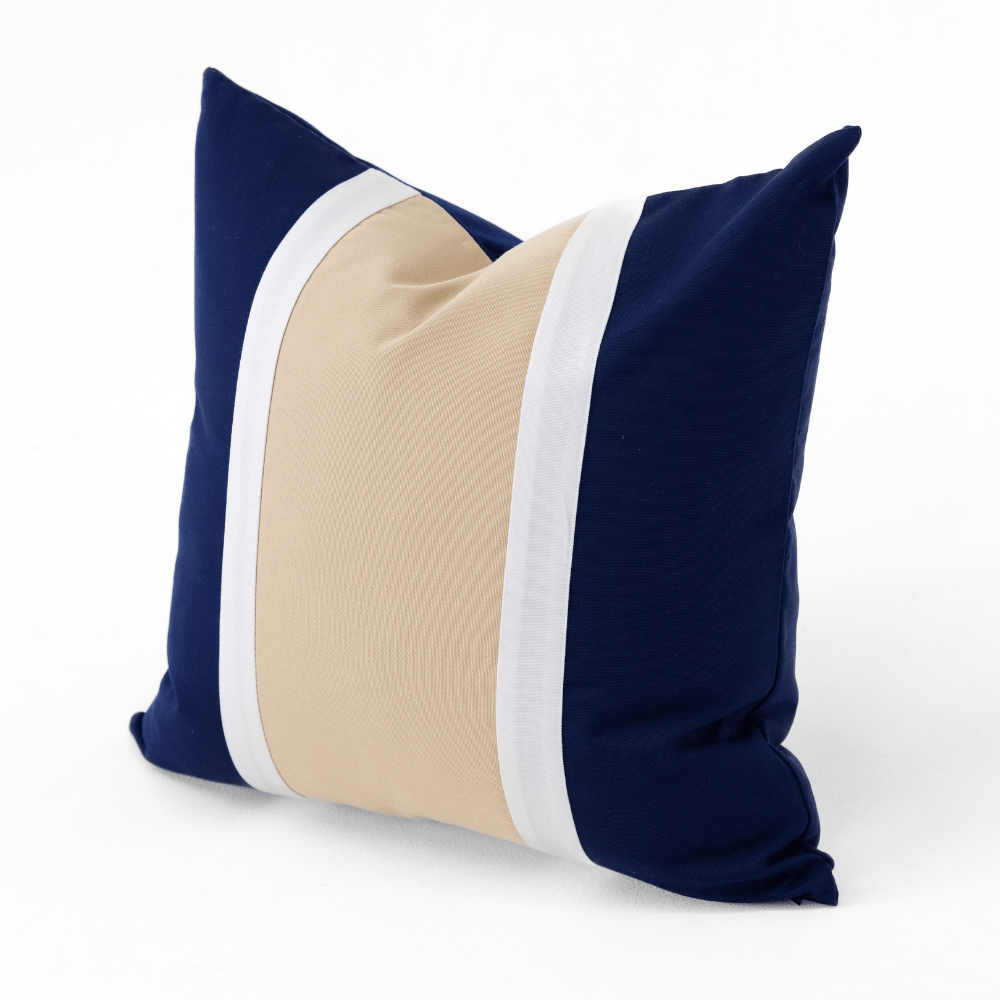 Bandhini Design House Outdoor Outdoor Nautical Regent Navy Medium Cushion 50 x 50cm