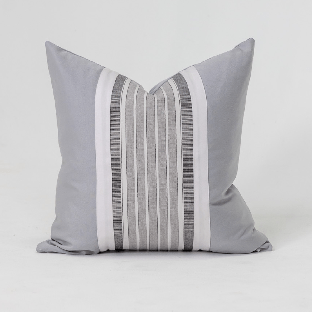 Bandhini Design House Outdoor Outdoor Nautical Ticking Stripe Medium Cushion 50 x 50cm