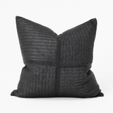 Outdoor Raffia Squares Black Lounge Cushion – UV Resistant