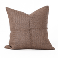 Outdoor Raffia Squares Chocolate Lounge Cushion – UV Resistant — made to order, 14–30 days