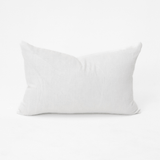 Linen Plain White Handwoven Linen Lumbar Cushion