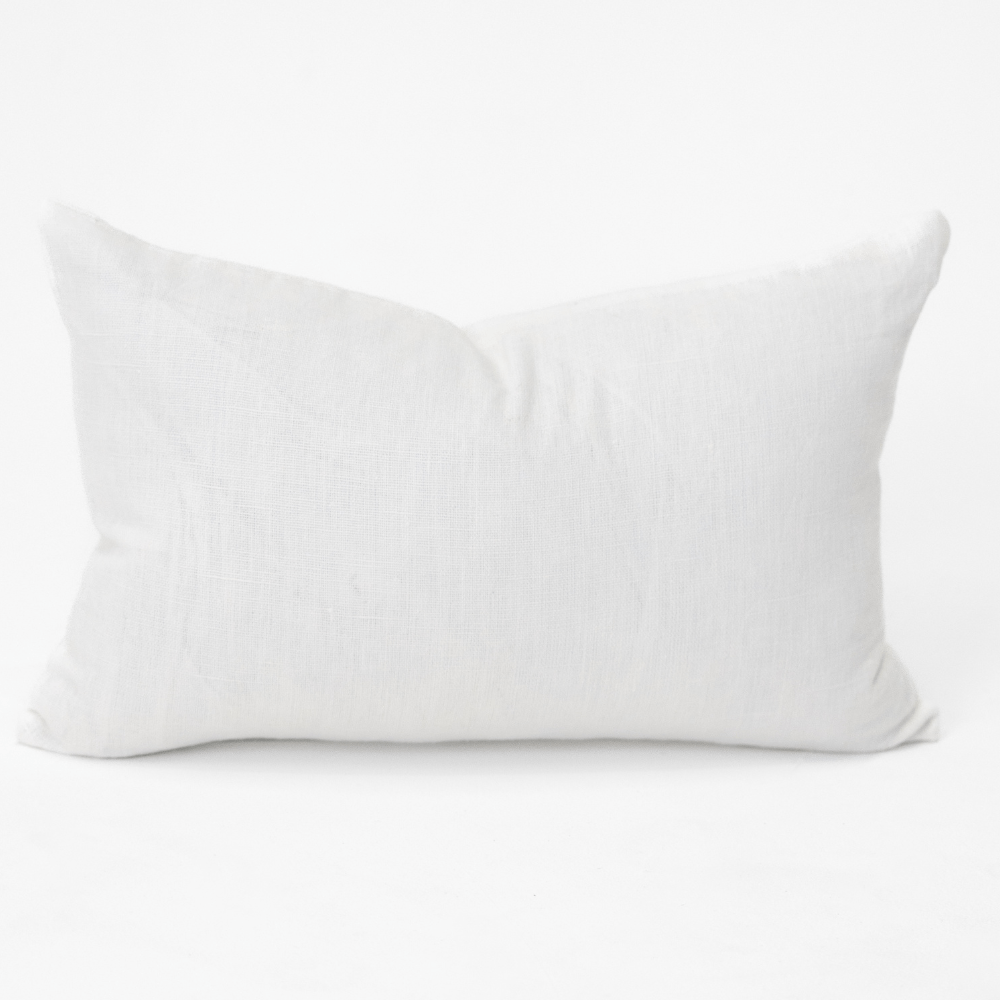 Bandhini Design House Sham Cushion Linen Plain White Sham Cushion 49 x 69cm