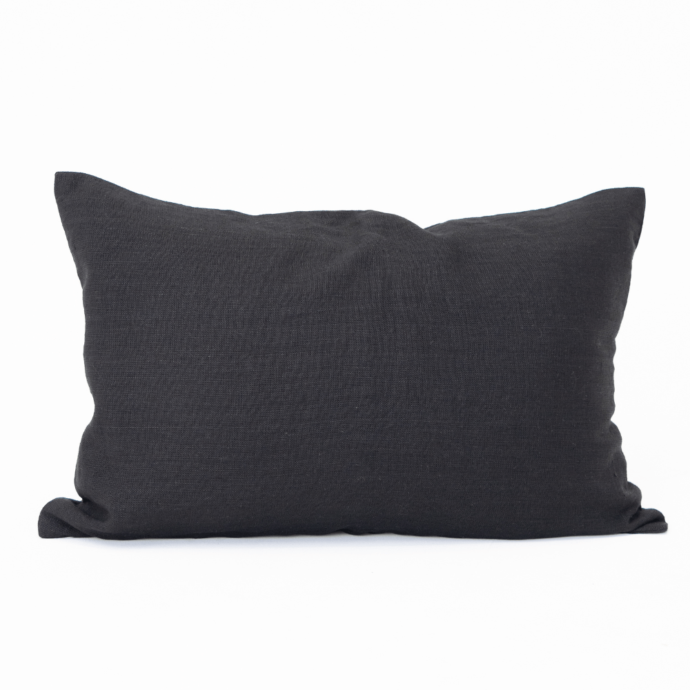 Bandhini Design House Sham Cushion Linens Plain Black Cushions