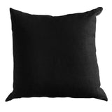 Linen Plain Black Handwoven Euro Cushion