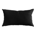 Linen Plain Black Handwoven Linen Lumbar Cushion — made to order, up to 30 days