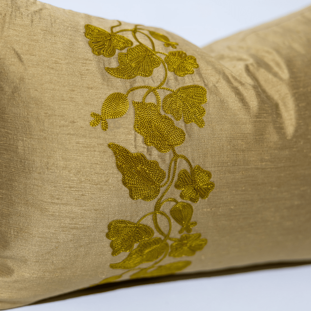Bandhini Homewear Design End of Line Sage Vine Lumbar Cushion 35 x 53cm