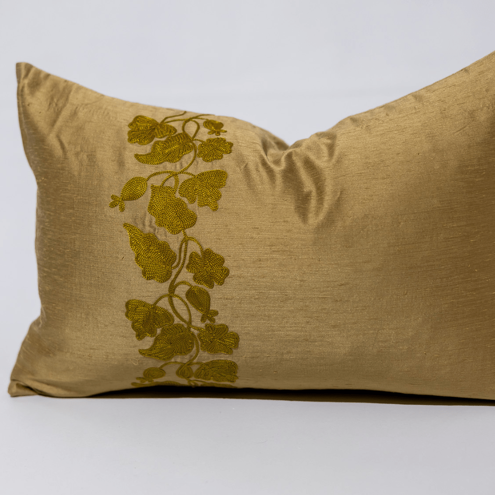 Bandhini Homewear Design End of Line Sage Vine Lumbar Cushion 35 x 53cm