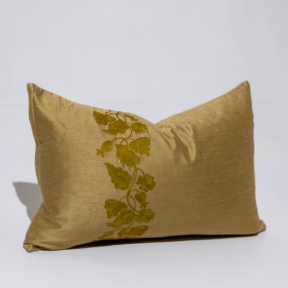 Bandhini Homewear Design End of Line Sage Vine Lumbar Cushion 35 x 53cm