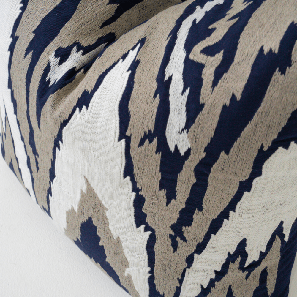 Bandhini Homewear Design Lounge Cushion Ikat Navy Lounge Cushion 55 x 55cm