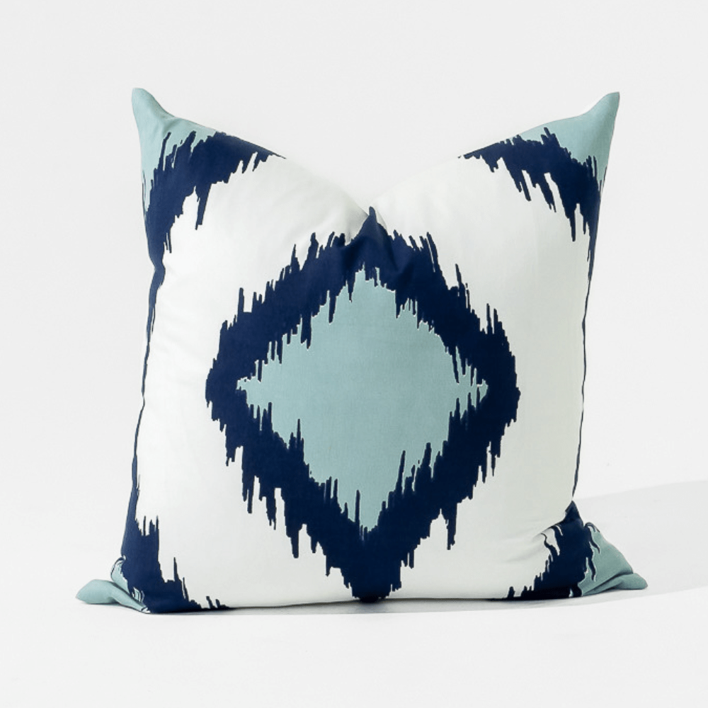 Bandhini Homewear Design Lounge Cushion Inner Ikat Solitaire Navy Lounge Cushion 55 x 55cm