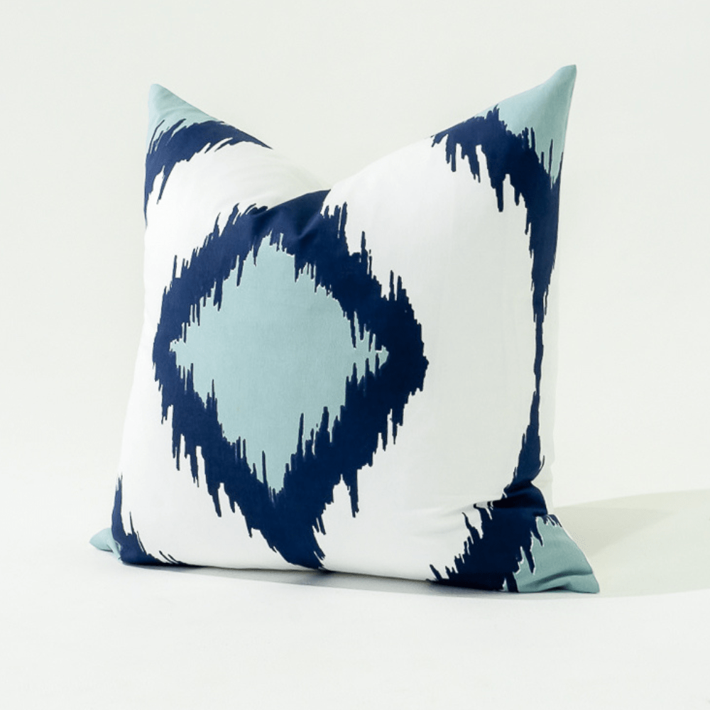 Bandhini Homewear Design Lounge Cushion Inner Ikat Solitaire Navy Lounge Cushion 55 x 55cm