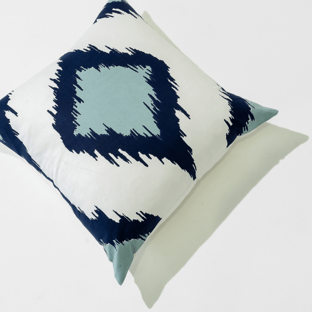 Bandhini Homewear Design Lounge Cushion Inner Ikat Solitaire Navy Lounge Cushion 55 x 55cm