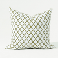 Intermeshed Emerald Hand Block Print Cotton Cushion Cover — sold out