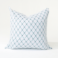 Intermeshed Navy Hand Block Print Cotton Cushion Cover