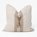Horse Bit Natural Handmade Metal Embellished Cushion Cover — made to order, 14–30 days
