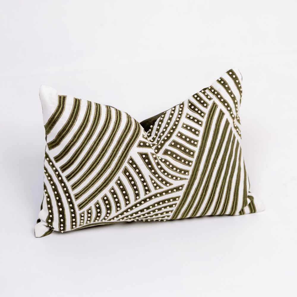 Bandhini Homewear Design Lumber Cushion Celladon Rake Celadon Lumber Cushion 35 x 53 cm