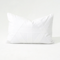 Cross Patch White Handwoven Cotton Handmade Lumbar Cushion — in stock, ready to ship