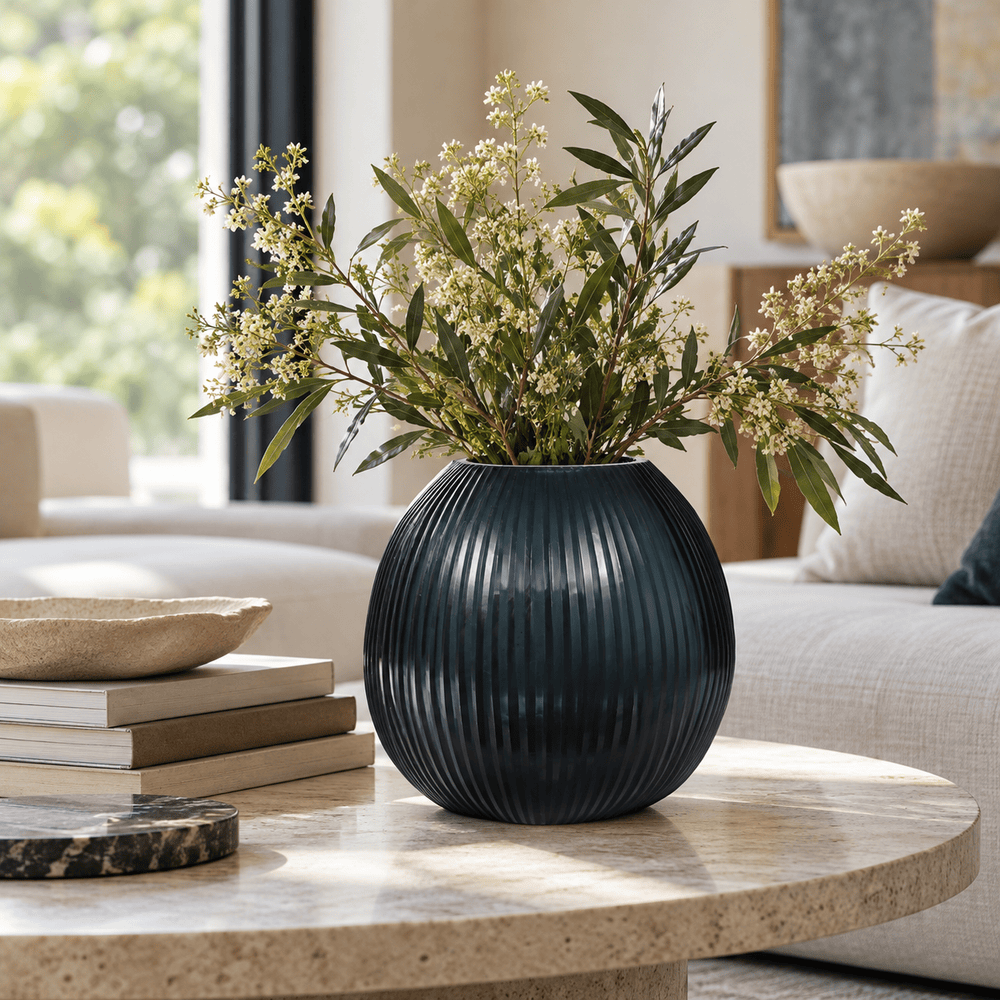 BHD HOME Accessories Mizoram Vase - Dark Indigo