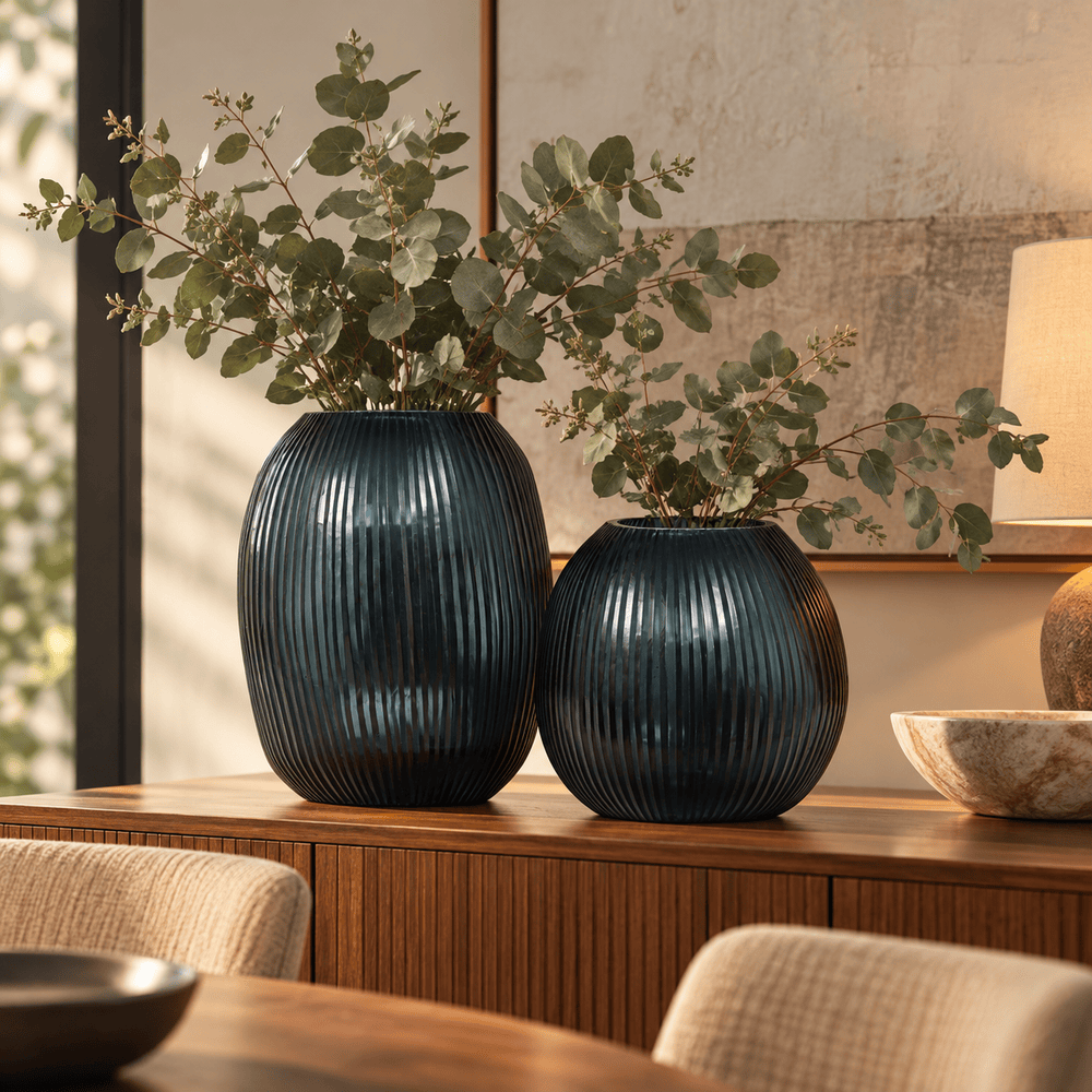 BHD HOME Accessories Mizoram Vase - Dark Indigo