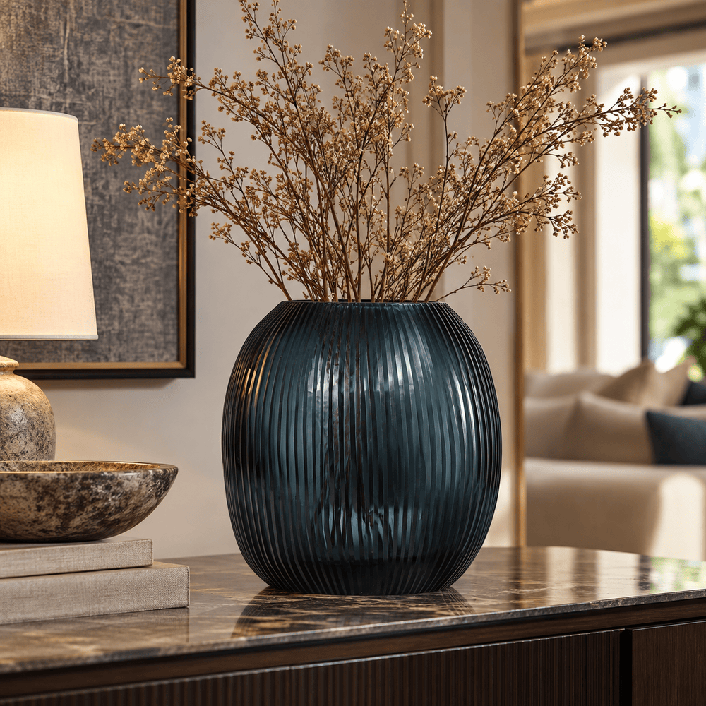 BHD HOME Accessories Mizoram Vase - Dark Indigo