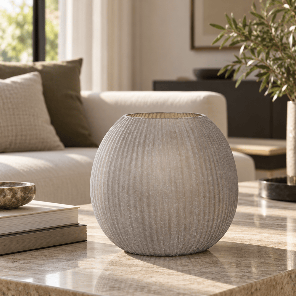 BHD HOME Accessories Mizoram Vase - Grey Organic