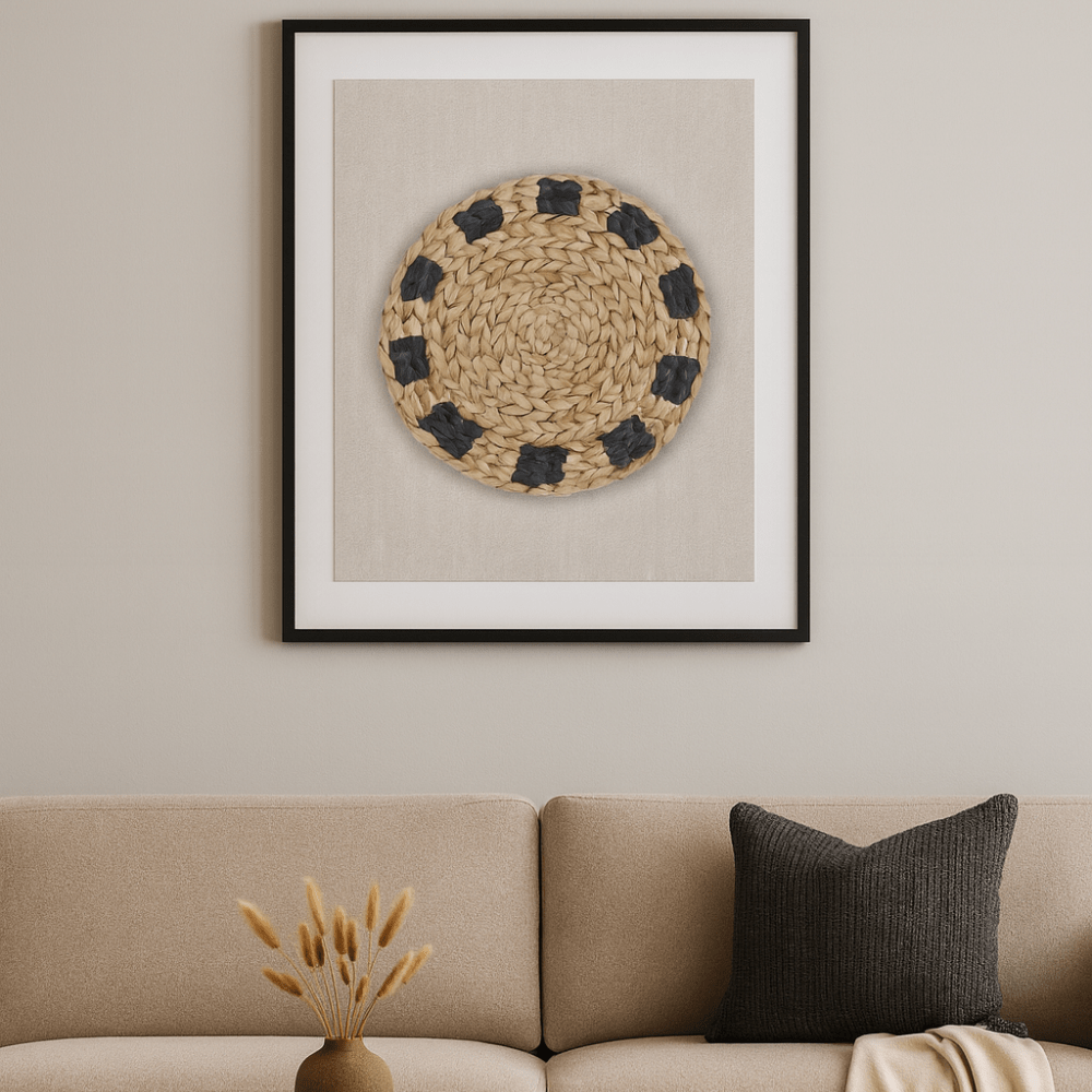 BHD HOME Artwork Africana Place Mat Raffia Natural on Natural Artwork 40 x 50cm