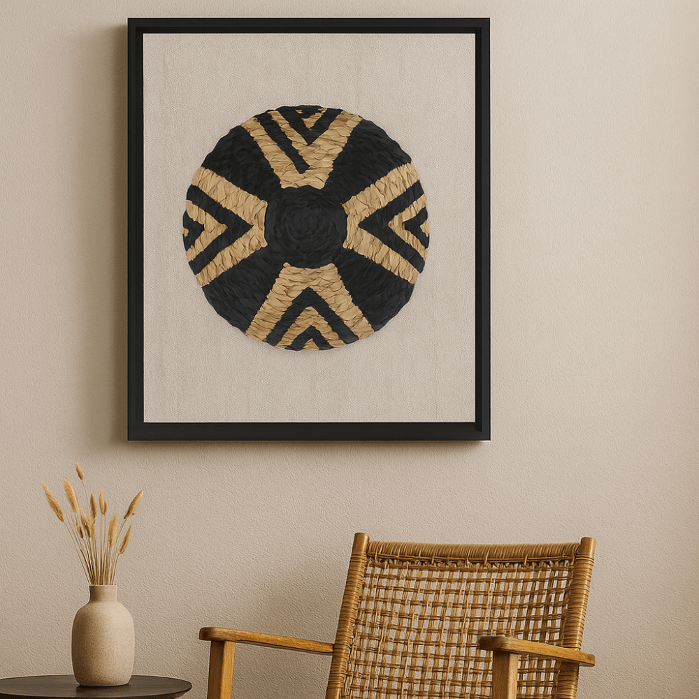 BHD HOME Artwork Africana Place Mat Raffia Star Natural Artwork 40 x 50cm