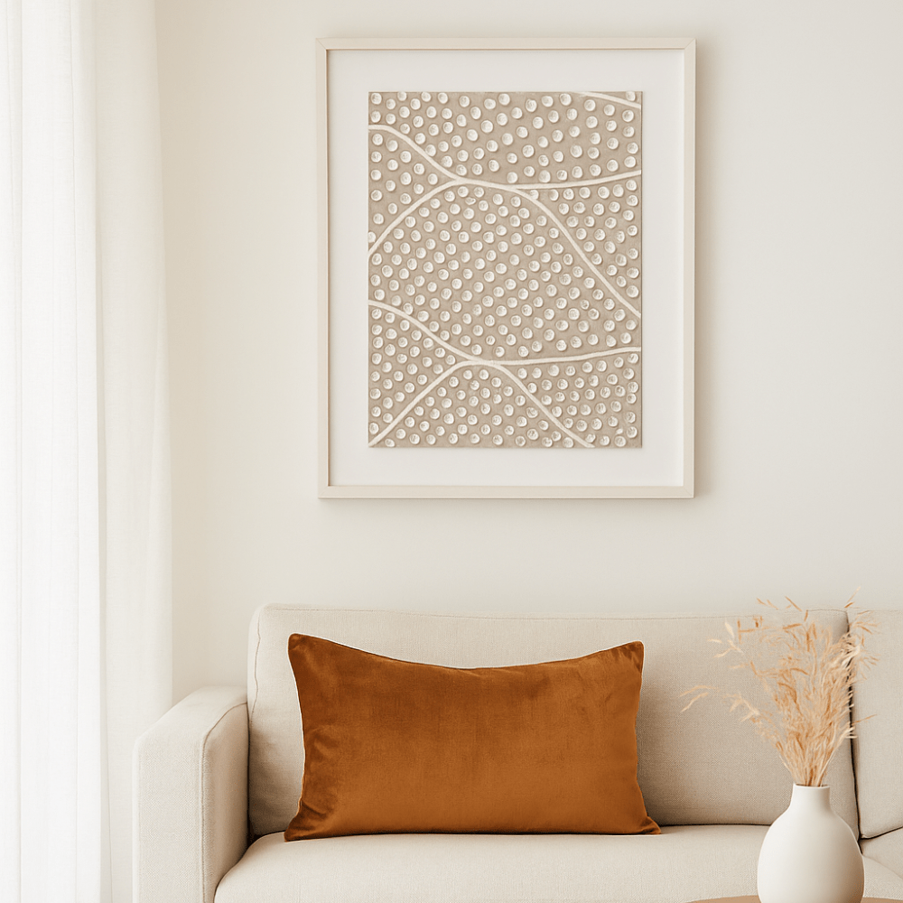 BHD HOME Artwork Shell Mother of Pearl Wave Artwork 67 x 85cm