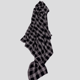 Noir Lattice Handwoven Cotton Blanket
