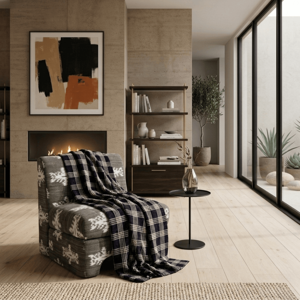 BHD HOME Bedsash Noir Lattice Blanket