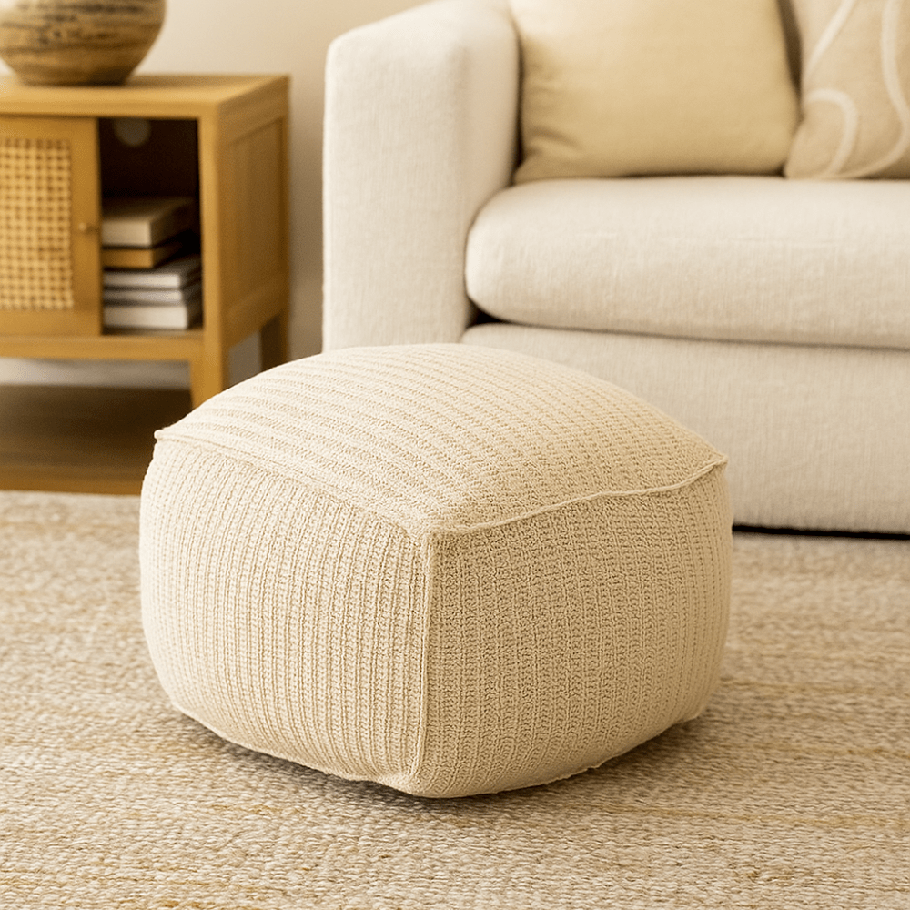 BHD HOME BHD Bespoke Crochet Box Cushion  67 x 67cm x 25cm