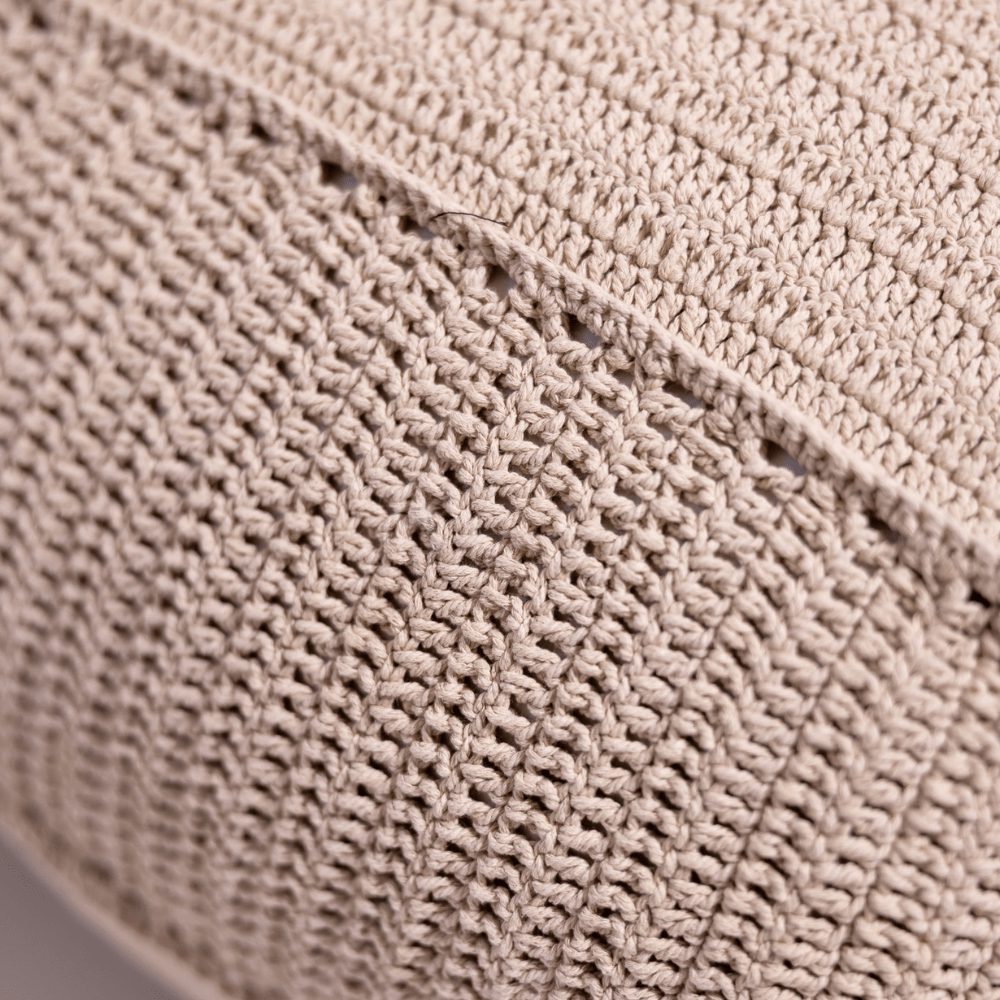 BHD HOME BHD Bespoke Crochet Box Cushion  67 x 67cm x 25cm