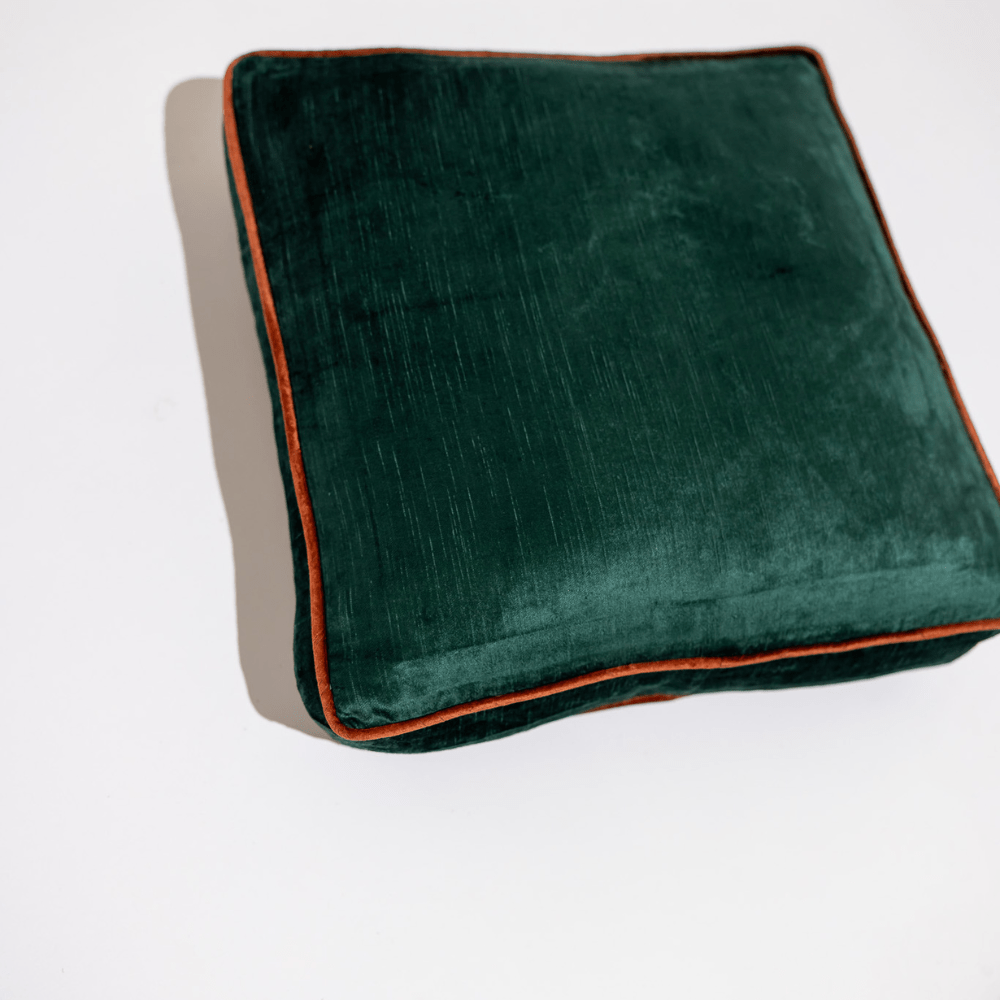 BHD HOME BHD Bespoke Frankie Emerald Green Box cushion 50 x 50 x 10cm