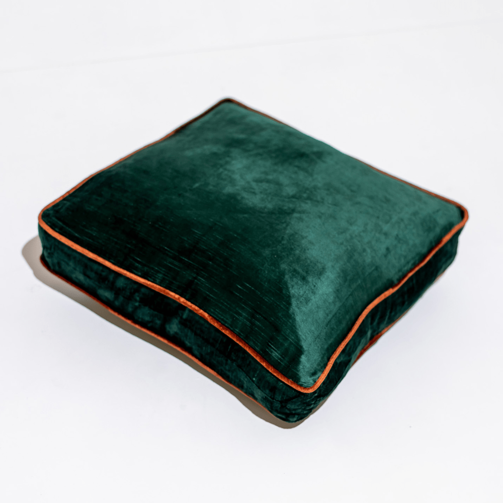 BHD HOME BHD Bespoke Frankie Emerald Green Box cushion 50 x 50 x 10cm