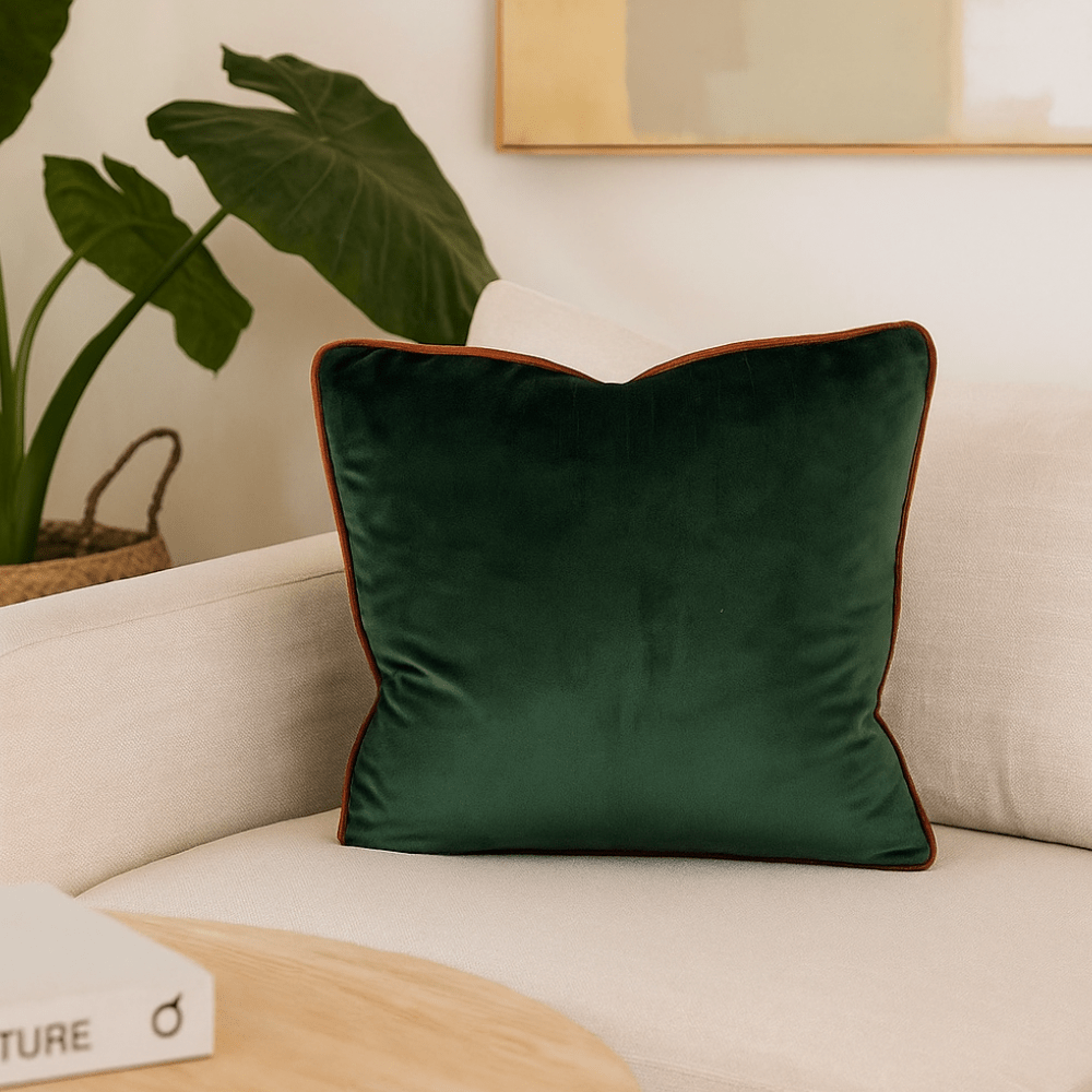 BHD HOME BHD Bespoke Frankie Emerald Green Box cushion 50 x 50 x 10cm