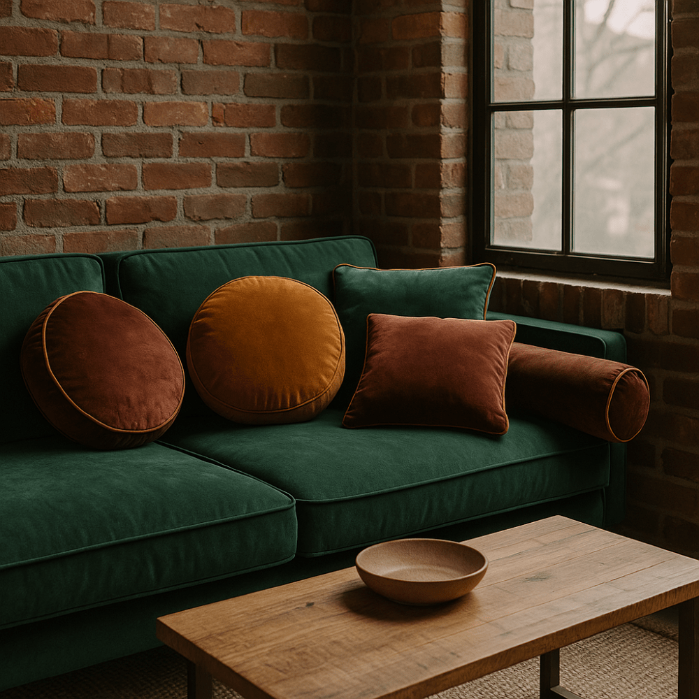 BHD HOME BHD Bespoke Frankie Emerald Green Box cushion 50 x 50 x 10cm