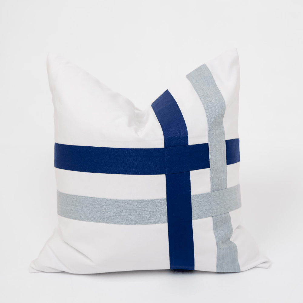 BHD HOME BHD Bespoke Knife Edge The Outdoor Burleigh Navy Lounge Cushion 55 x 55cm
