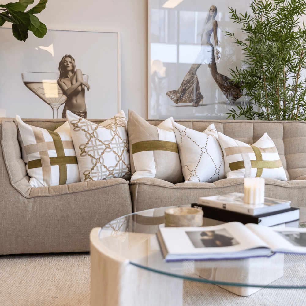 BHD HOME BHD Bespoke The Burleigh Green Lounge Cushion 55 x 55cm