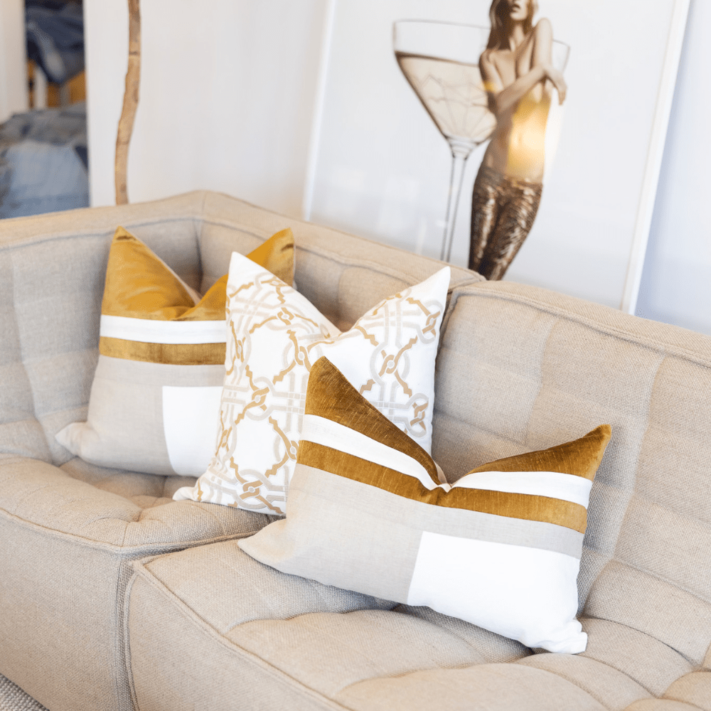 BHD HOME BHD Bespoke The Kirra Gold Lounge Cushion 55 x 55cm