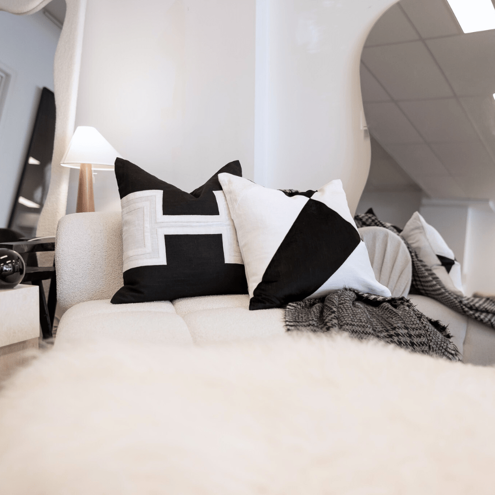 BHD HOME BHD Bespoke The Miami Black Lounge Cushion 55 x 55cm