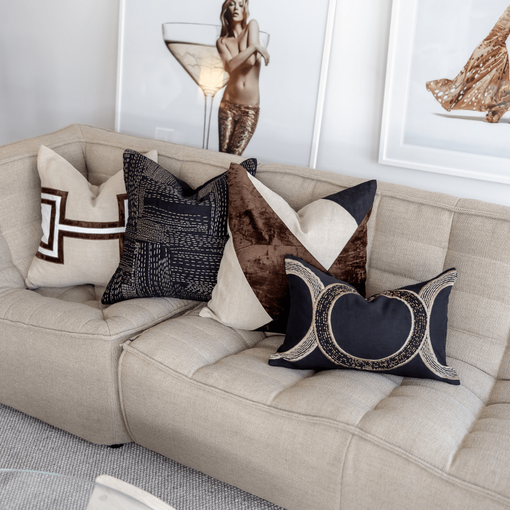 BHD HOME BHD Bespoke The Miami Chocolate Lounge Cushion 55 x 55cm