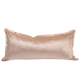 Velvet Oyster Beige Bespoke Long Lumbar Cushion Cover