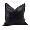 Velvet Black Bespoke Large Cushion Cover — made to order, up to 30 days