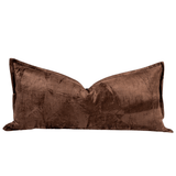 Velvet Chocolate Bespoke Long Lumbar Cushion Cover