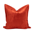 Velvet Scarlet Red Bespoke Large Cushion Cover