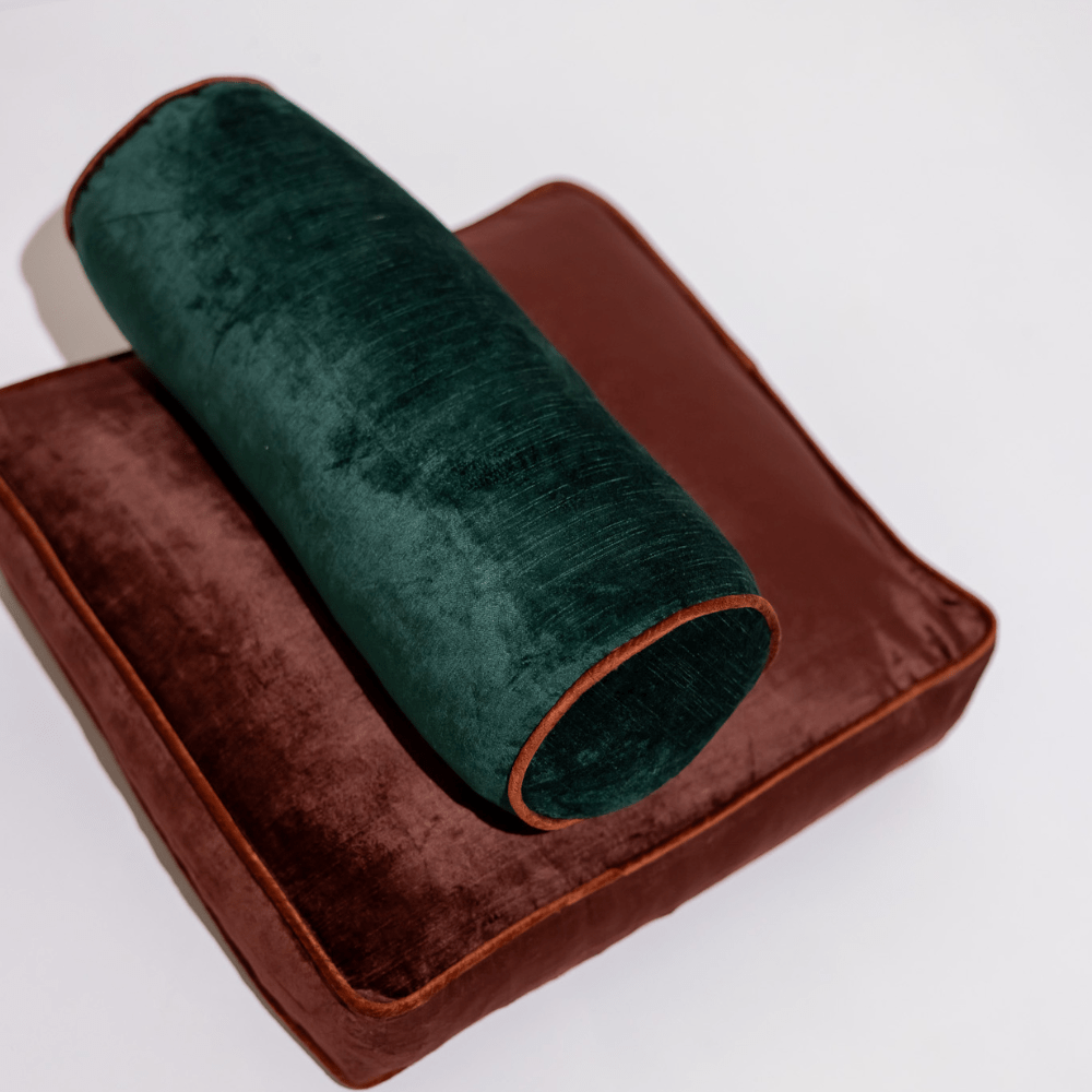 BHD HOME Box Cushion Raisin Velvet Box Cushion 50 x 50 x 10cm