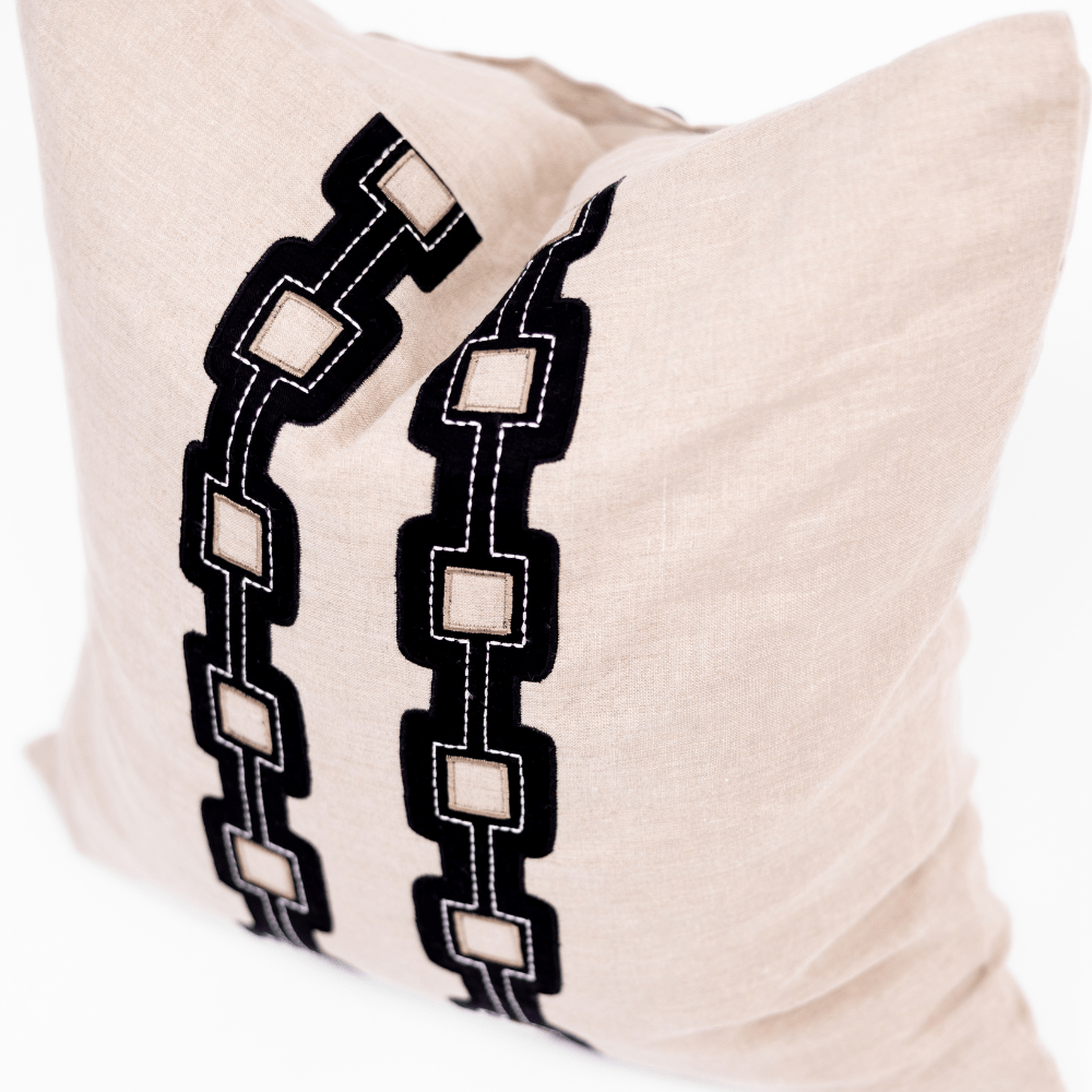 BHD HOME Braid Geo Natural Lounge Cushion 55 x 55cm