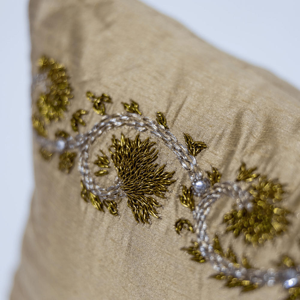 BHD HOME Cover only Sage Embroidery Small Lumbar Cushion 30 x 46cm