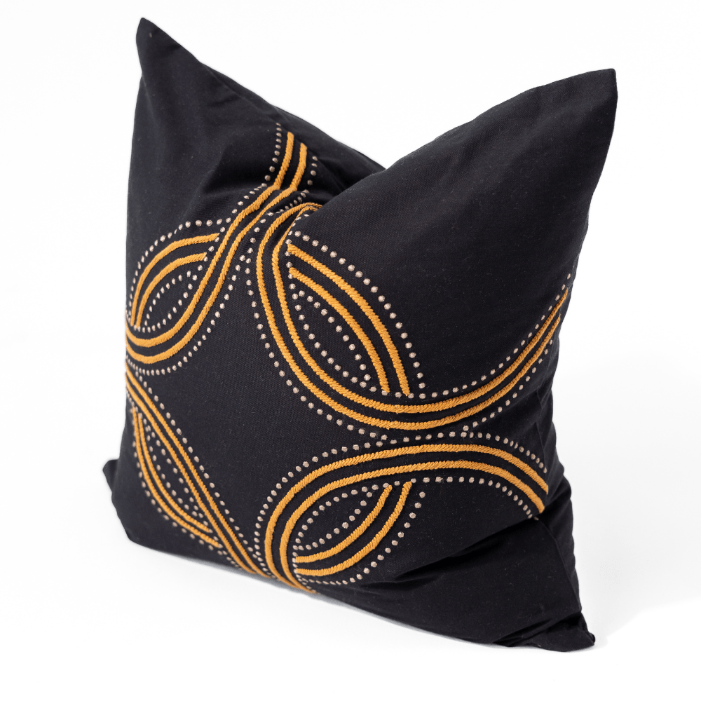 BHD HOME Dot Yen Black Lounge Cushion 55 x 55cm